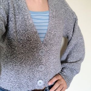 Wild Fable Cropped Grey Cardigan